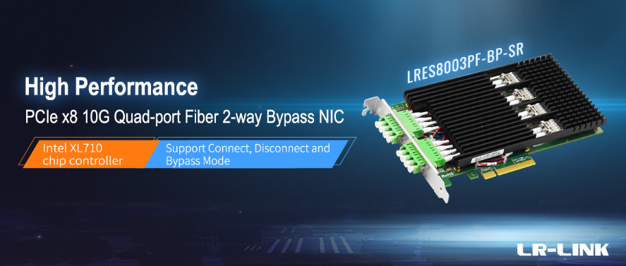 10G Quad-port Fiber 2-way Bypass NIC